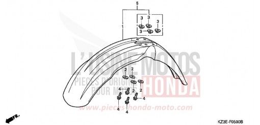 AILE AVANT CR250R1 de 2001
